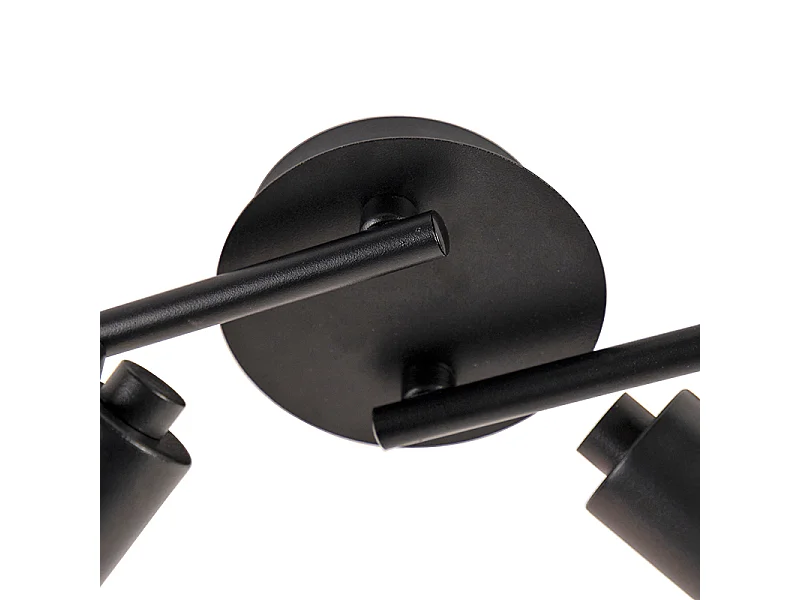 Spot moderne noir avec or 4 lumières - Magno