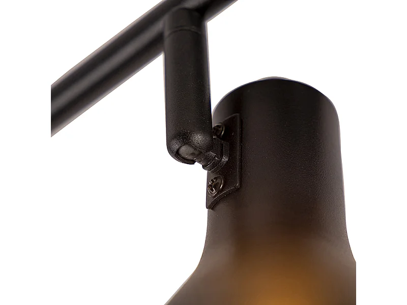 Spot moderne noir avec or 4 lumières - Magno