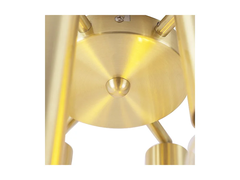 Plafonnier art déco or 6 lumières -Tubi