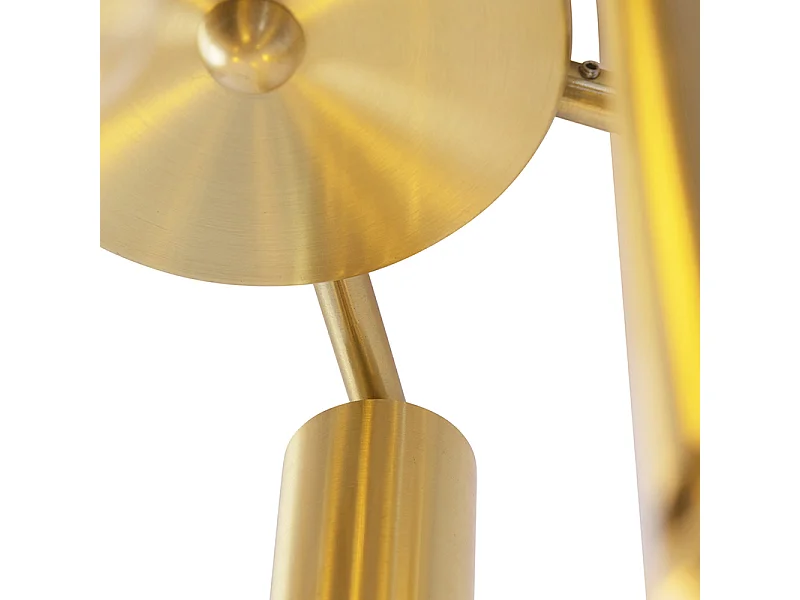 Plafonnier Art Déco doré 6 lumières - Tubi