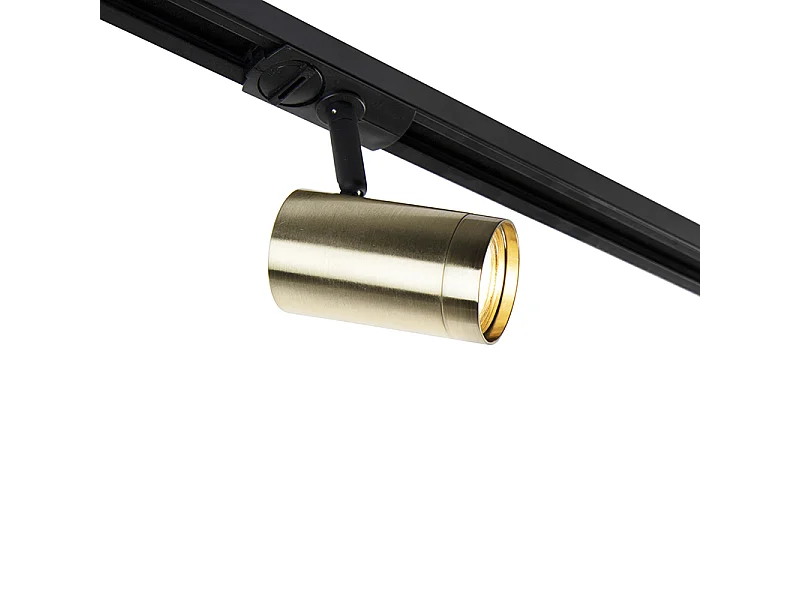 Système sur rail intelligent noir avec or 1-phase 5-lumières incl. Wifi GU10 - Jeana