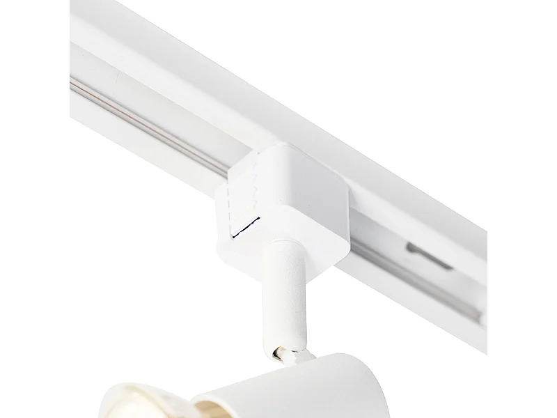 Système d'éclairage sur rail intelligent blanc monophasé 5 lumières avec WiFi GU10 - Iconic Jeany