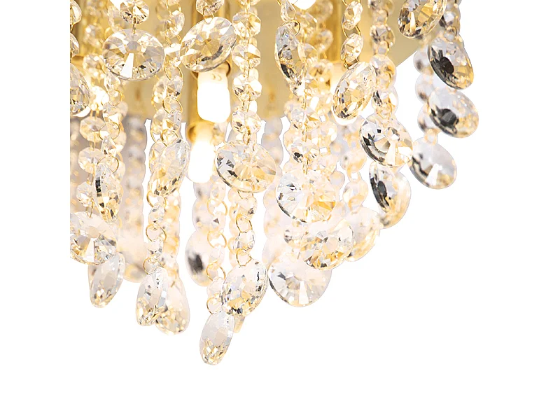 Plafonnier classique or avec verre - Medusa