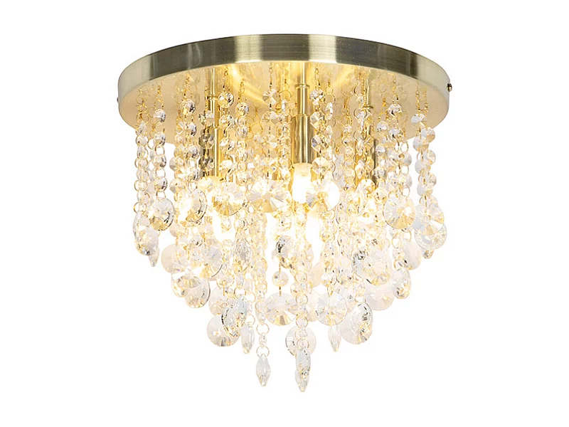 Plafonnier classique or avec verre - Medusa