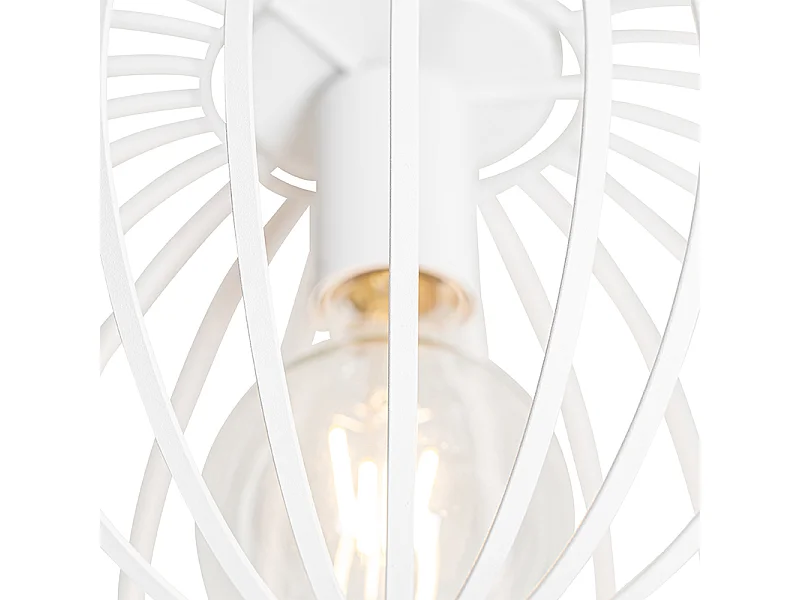 Plafonnier design blanc 30 cm - Johanna