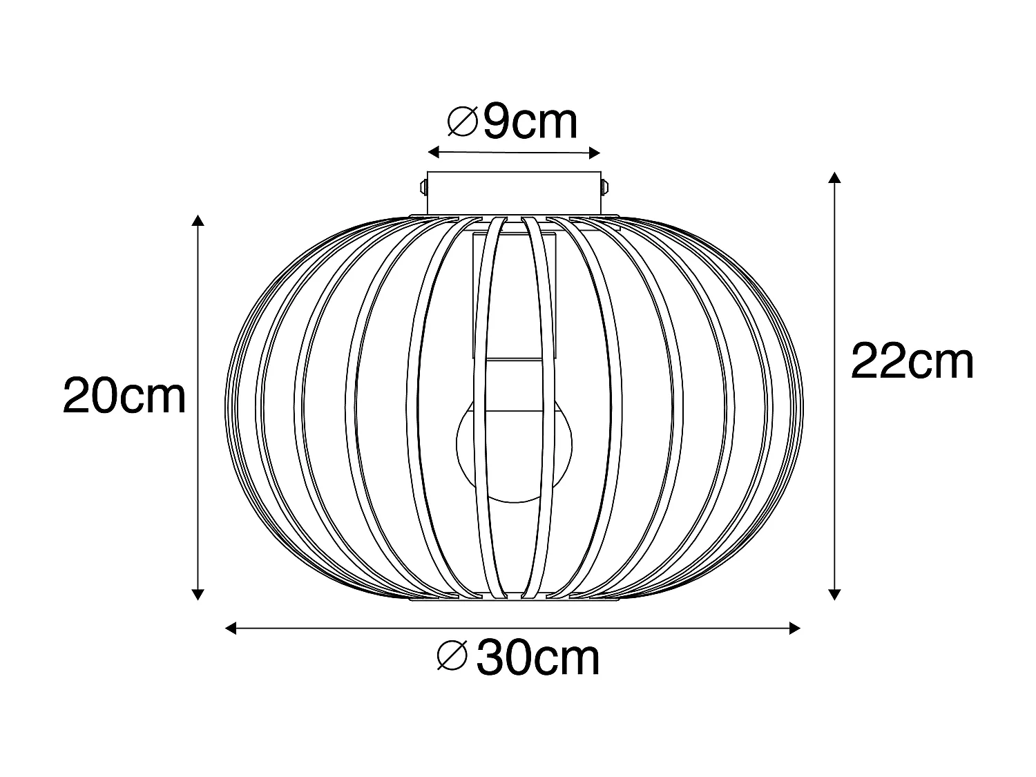 Plafonnier design blanc 30 cm - Johanna