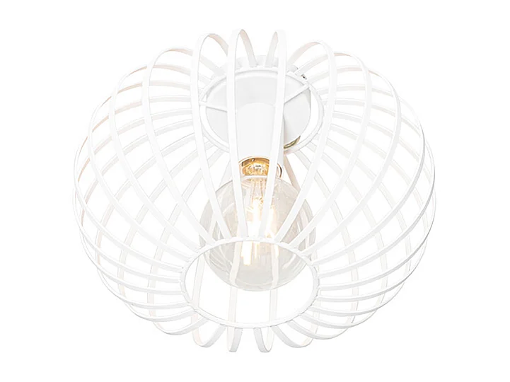Plafonnier design blanc 30 cm - Johanna