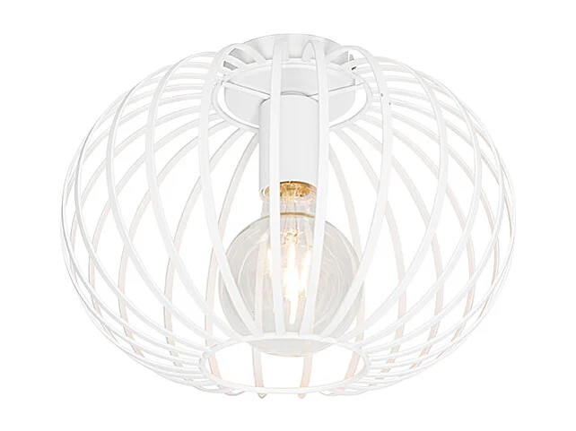 Plafonnier design blanc 30 cm - Johanna