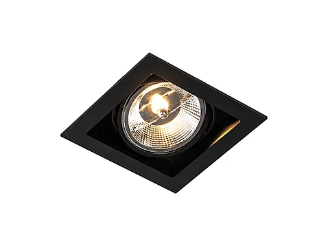 Spot encastré moderne noir orientable 18 cm - Artemis 111