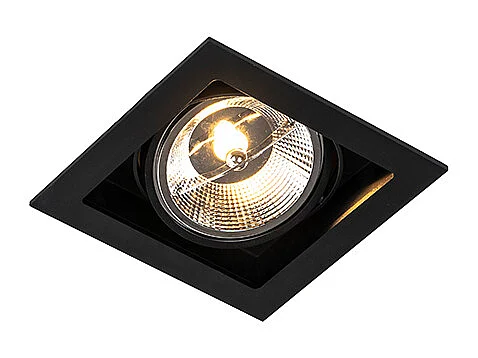 Spot encastré moderne noir orientable 18 cm - Artemis 111