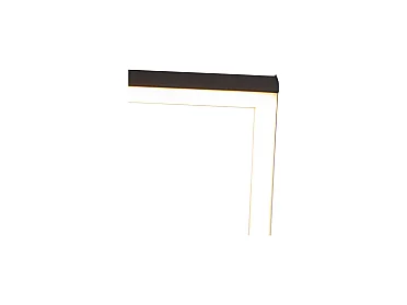 Plafonnier carré noir dimmable en 3 étapes - Plazas Novo