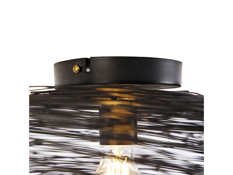 Plafonnier design ovale noir - Sarella