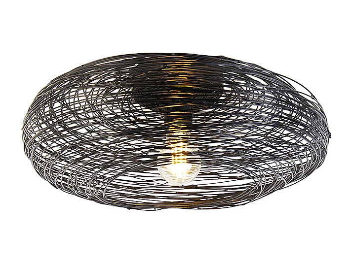 Plafonnier design noir ovale - Sarella