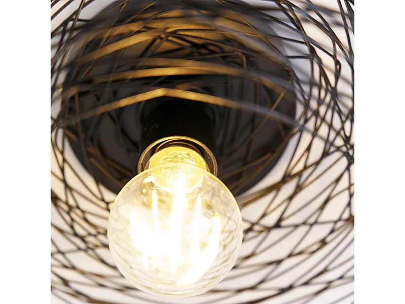 Plafonnier design noir ovale - Sarella