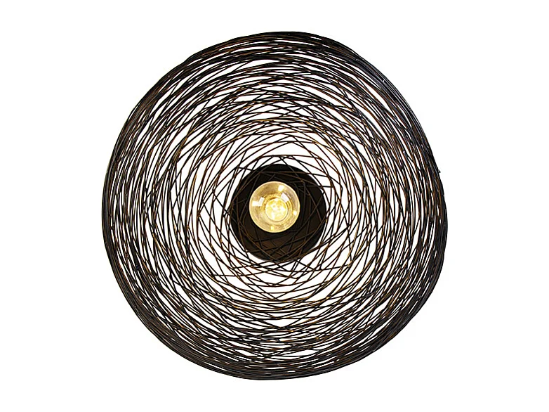 Plafonnier design noir ovale - Sarella