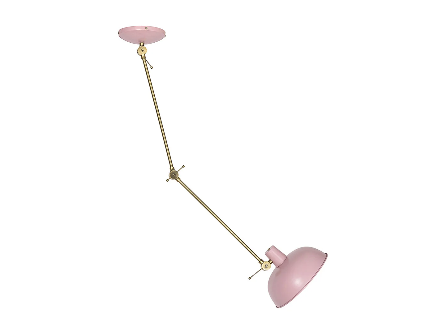 Plafonnier rétro rose et bronze - Milou