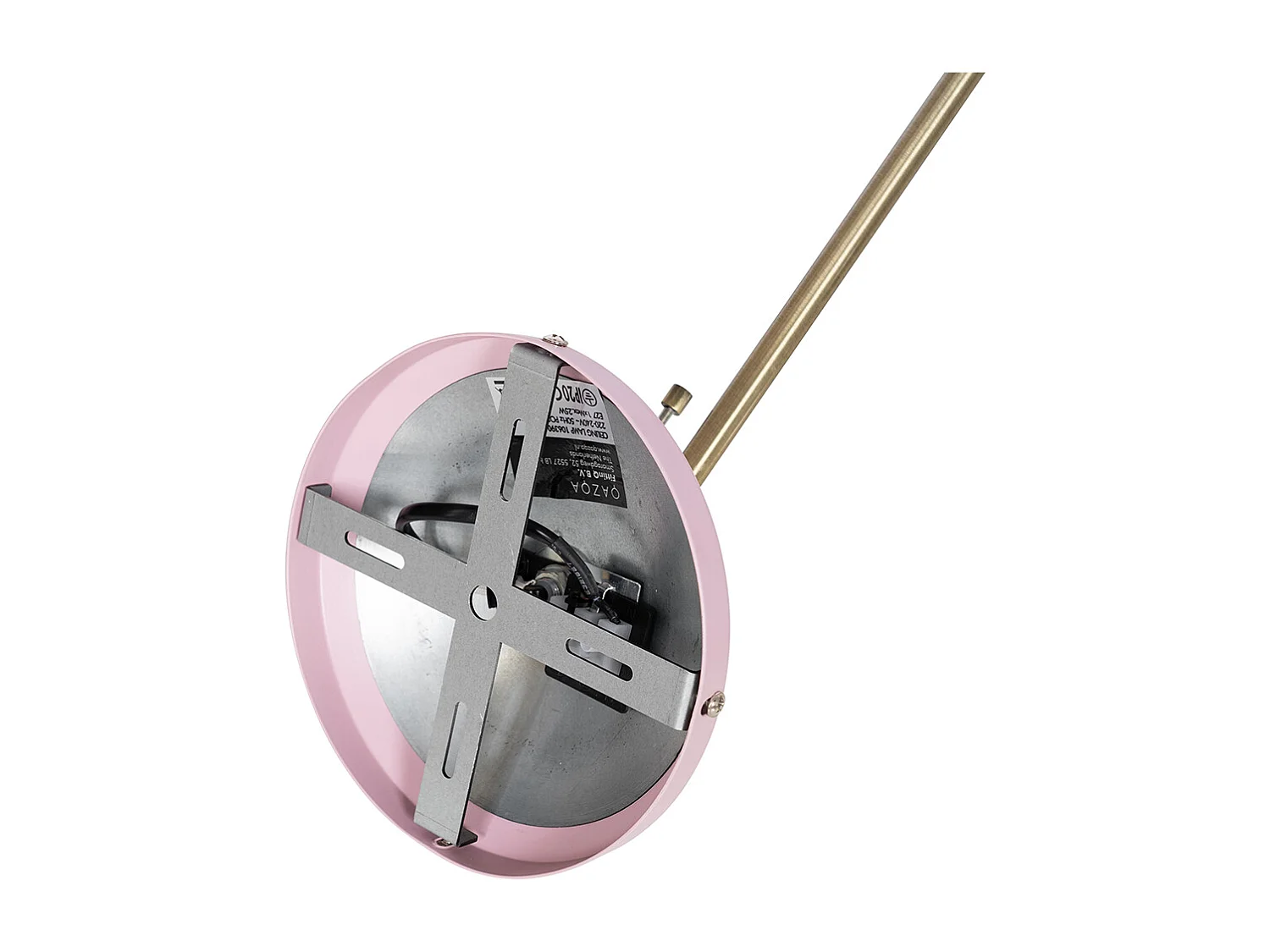 Plafonnier rétro rose et bronze - Milou