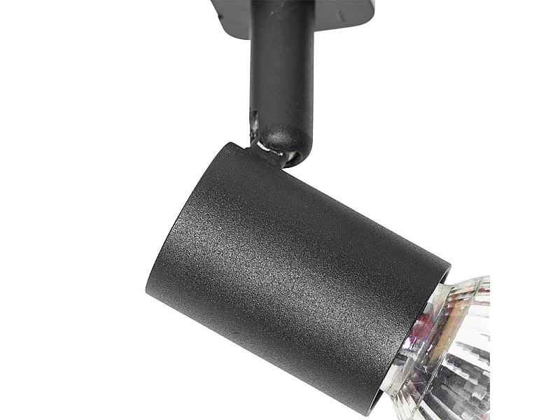 Spot sur rail moderne noir monophasé - Jeany