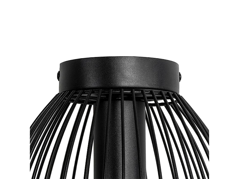 Plafonnier design filaire noir 20 cm - Pua