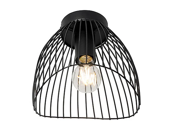 Plafonnier design noir 20 cm - Pua