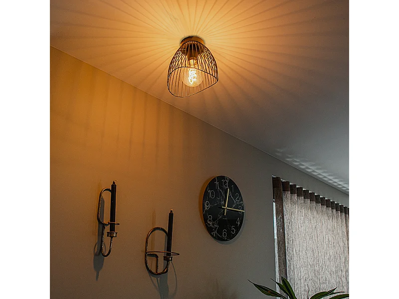 Plafonnier design noir 20 cm - Pua