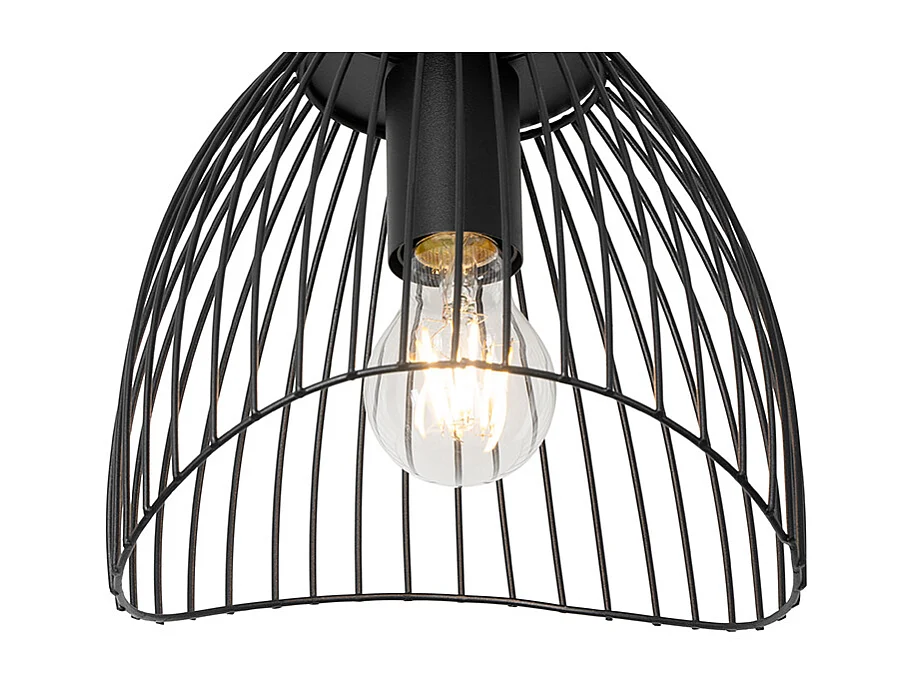 Plafonnier design noir 20 cm - Pua