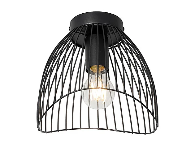 Plafonnier design noir 20 cm - Pua