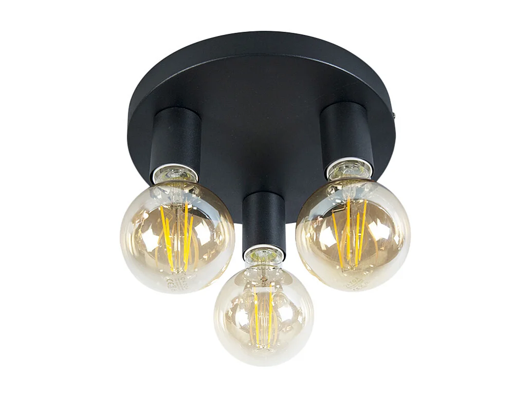 Plafonnier industriel noir - Facil 3
