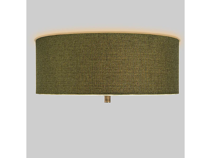 Plafonnier rural vert 30 cm - Drum Jute