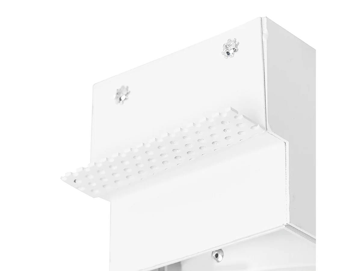 Ensemble de 3 spots encastrés blancs GU10 orientables sans bordure 2 lumières - Oneon