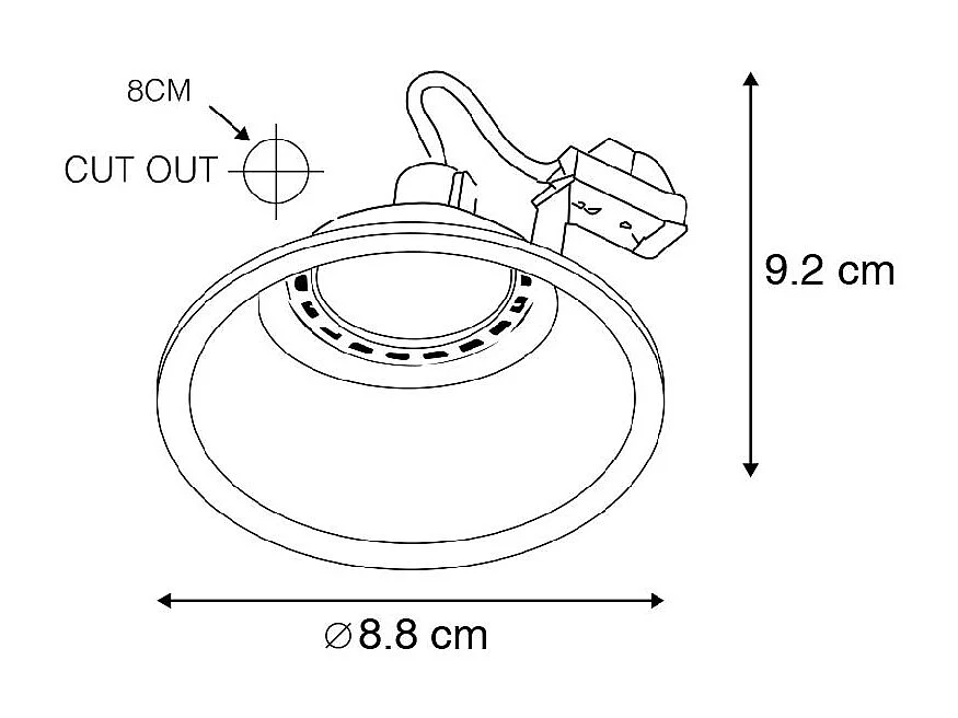 Spot encastré rond moderne blanc - Dept