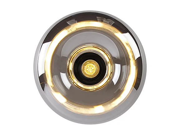 Plafonnier Art Déco noir avec verre fumé - Busa