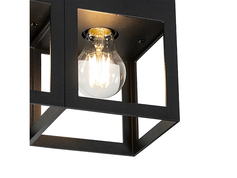 Plafonnier moderne noir 2 lumières - Cela