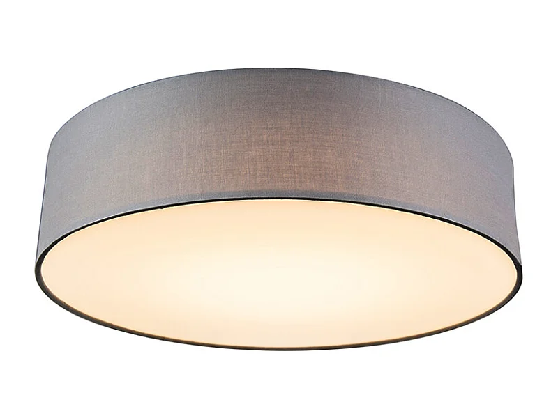 Plafonnier gris 40 cm avec LED - DRUM LED