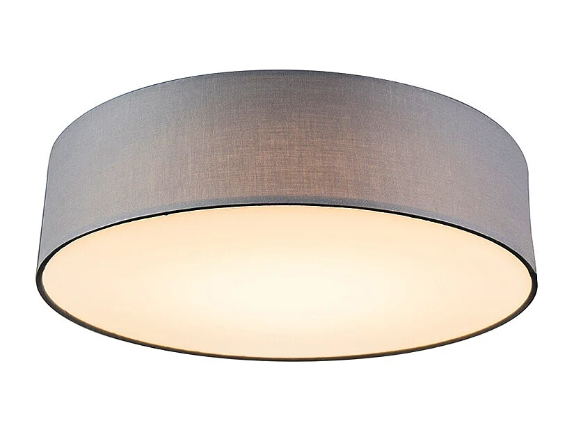 Plafonnier gris 40 cm avec LED - DRUM LED
