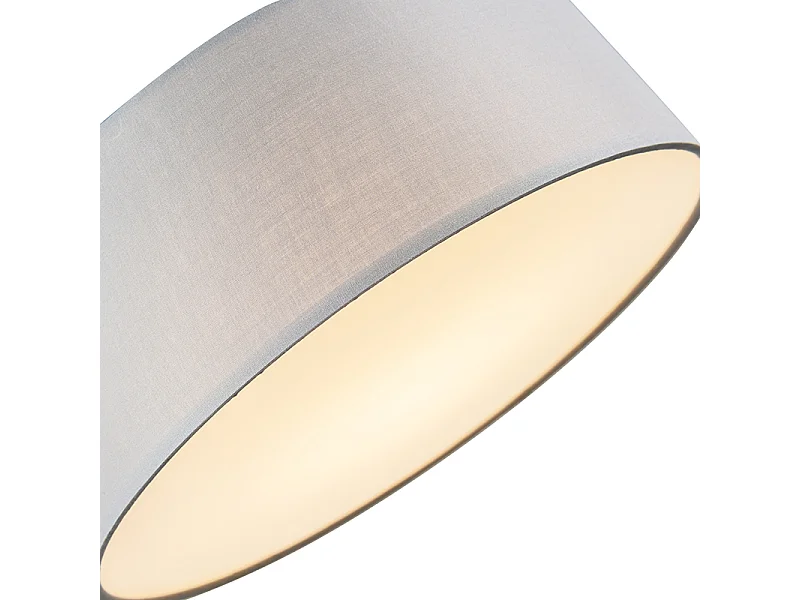 Plafonnier gris 40 cm avec LED - Drum LED
