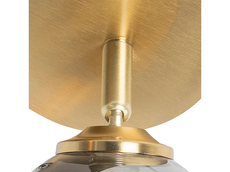 Spot encastré or 2 lumières orientable avec verre fumé - Athènes