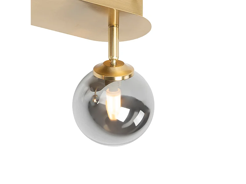 Spot encastré or 2 lumières orientable avec verre fumé - Athènes