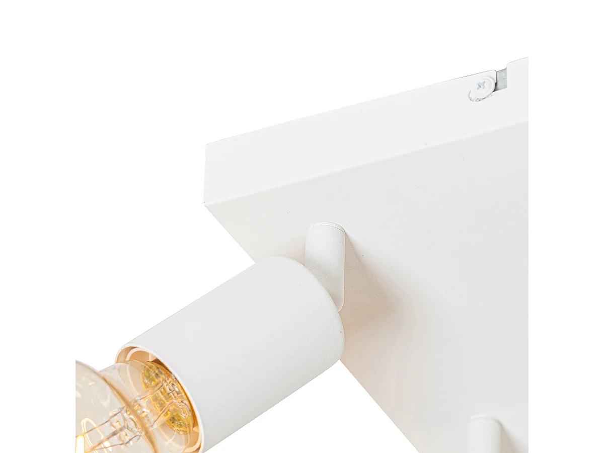 Spot moderne carré blanc 4 lumières - Facil