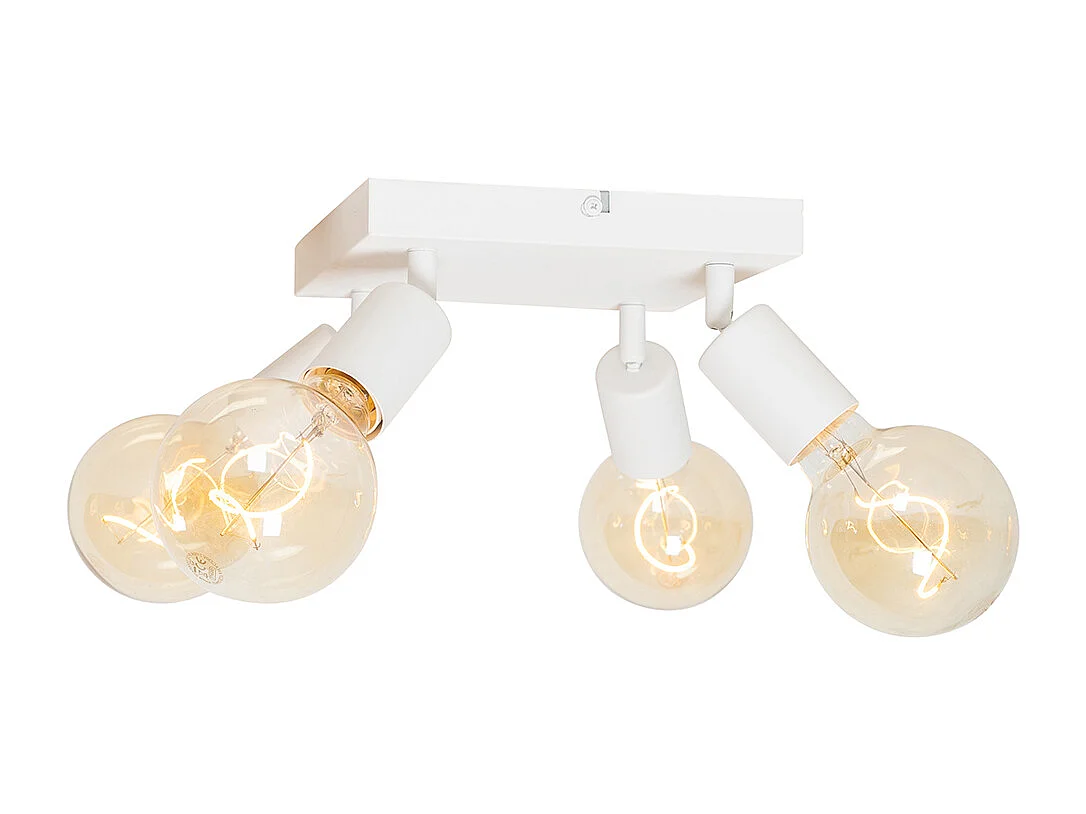 Spot encastré moderne blanc carré 4 lumières - Facil