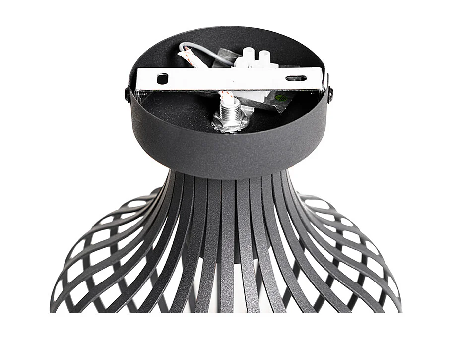 Plafonnier moderne noir 18 cm - Saffira