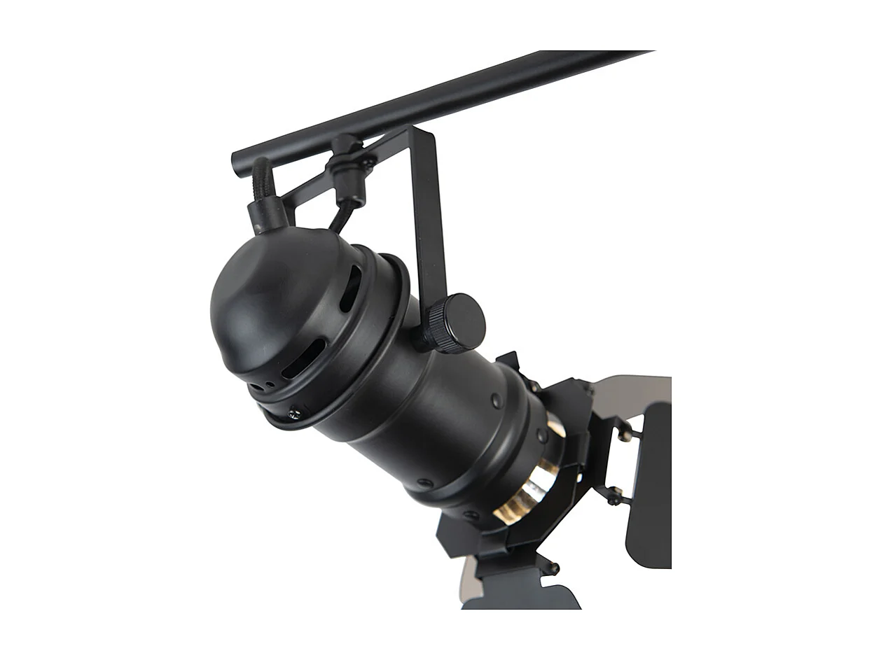 Spot industriel noir 2 lumières avec valves - Movie