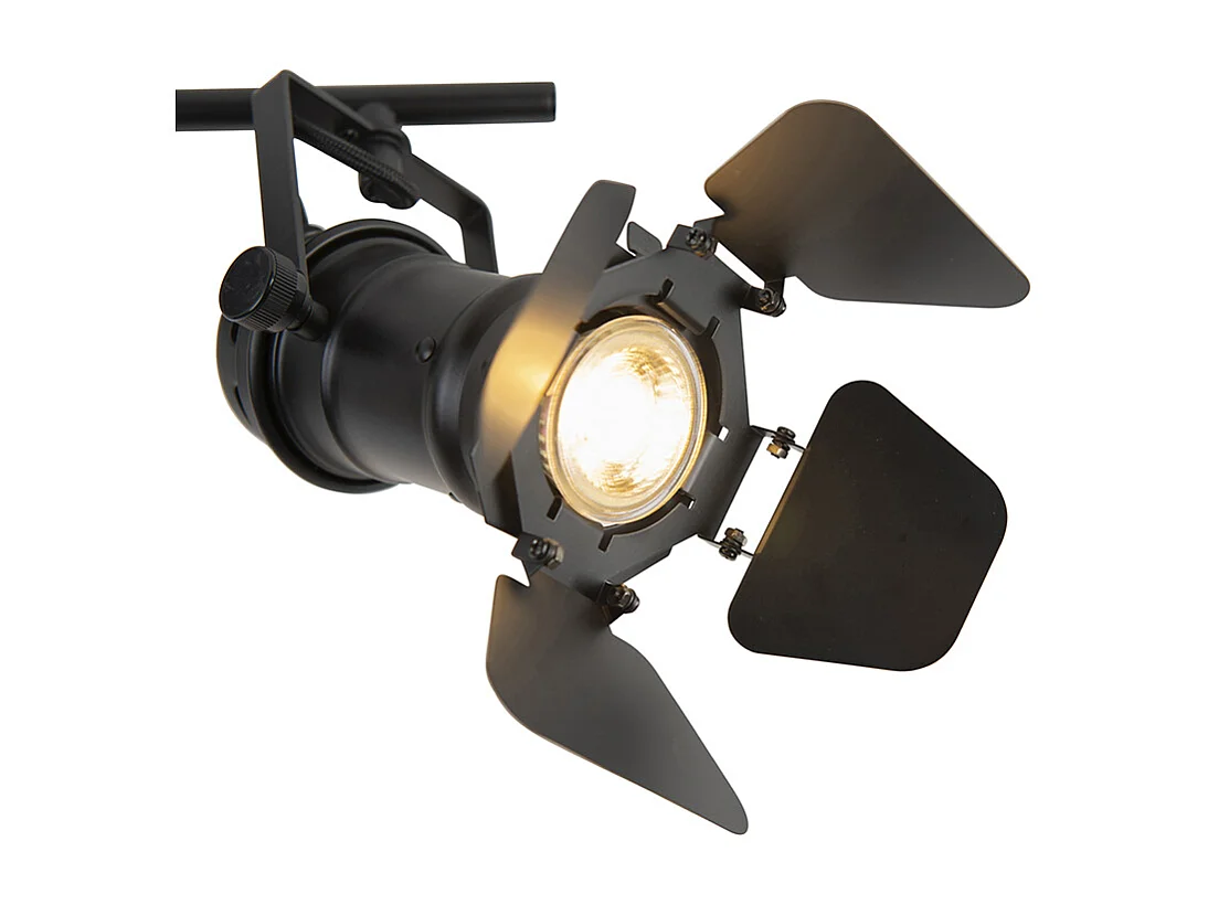 Spot industriel noir 2 lumières avec volets - Movie