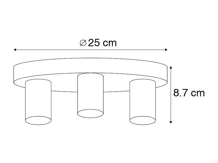 Plafonnier Art Déco doré rond - Facil 3