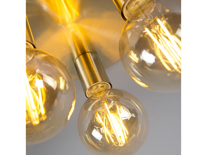 Plafonnier Art déco rond doré - Facil 3