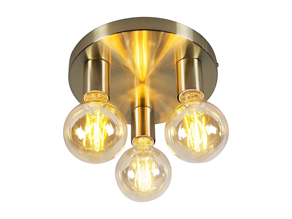 Plafonnier Art déco rond doré - Facil 3