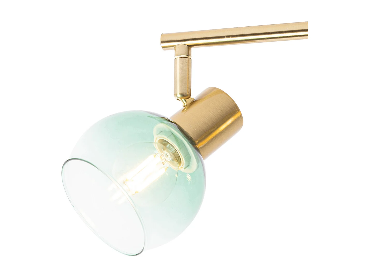 Spot Art Déco doré avec verre vert 4 lumières - Vidro