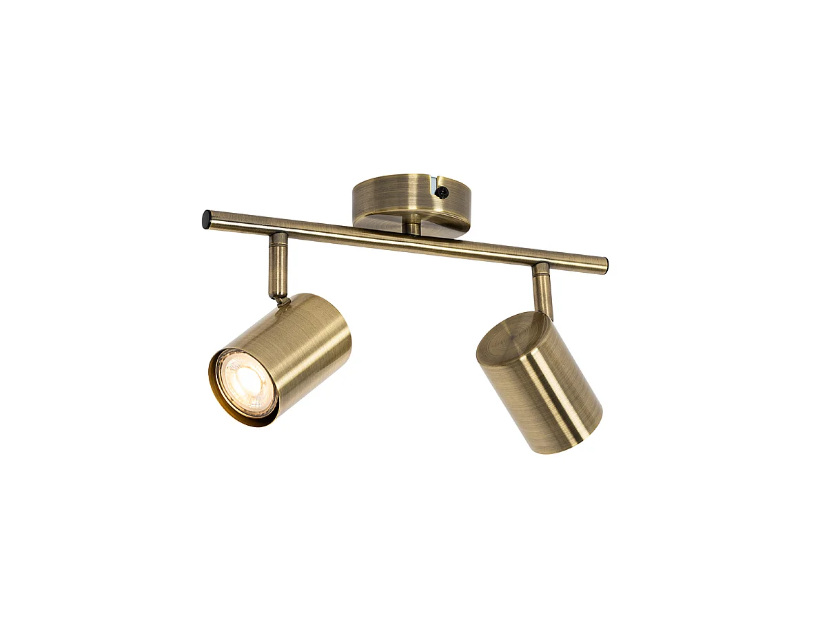 Spot encastré moderne bronze orientable 2 lumières - Jeana