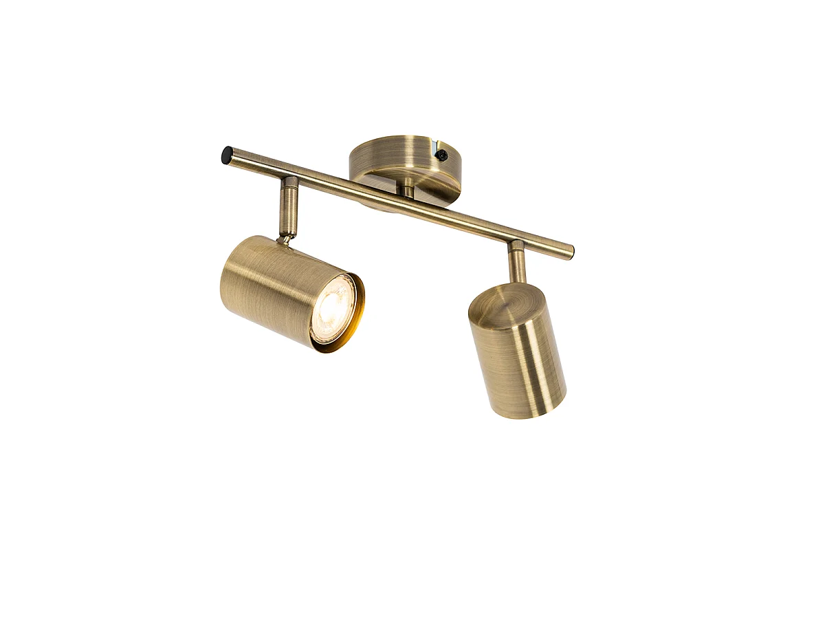 Spot encastré moderne bronze orientable 2 lumières - Jeana