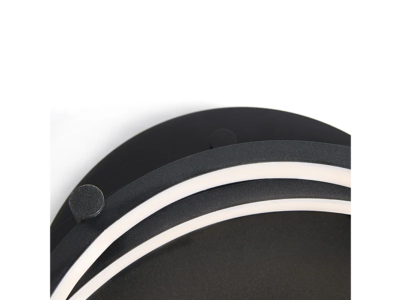 Plafonnier moderne noir avec LED et variateur - Rondas